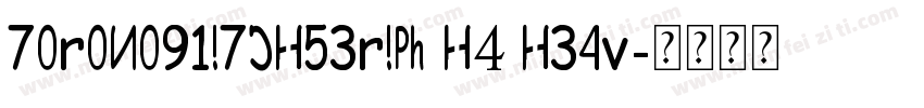 ToronoGIitchSerif H4 Heav字体转换